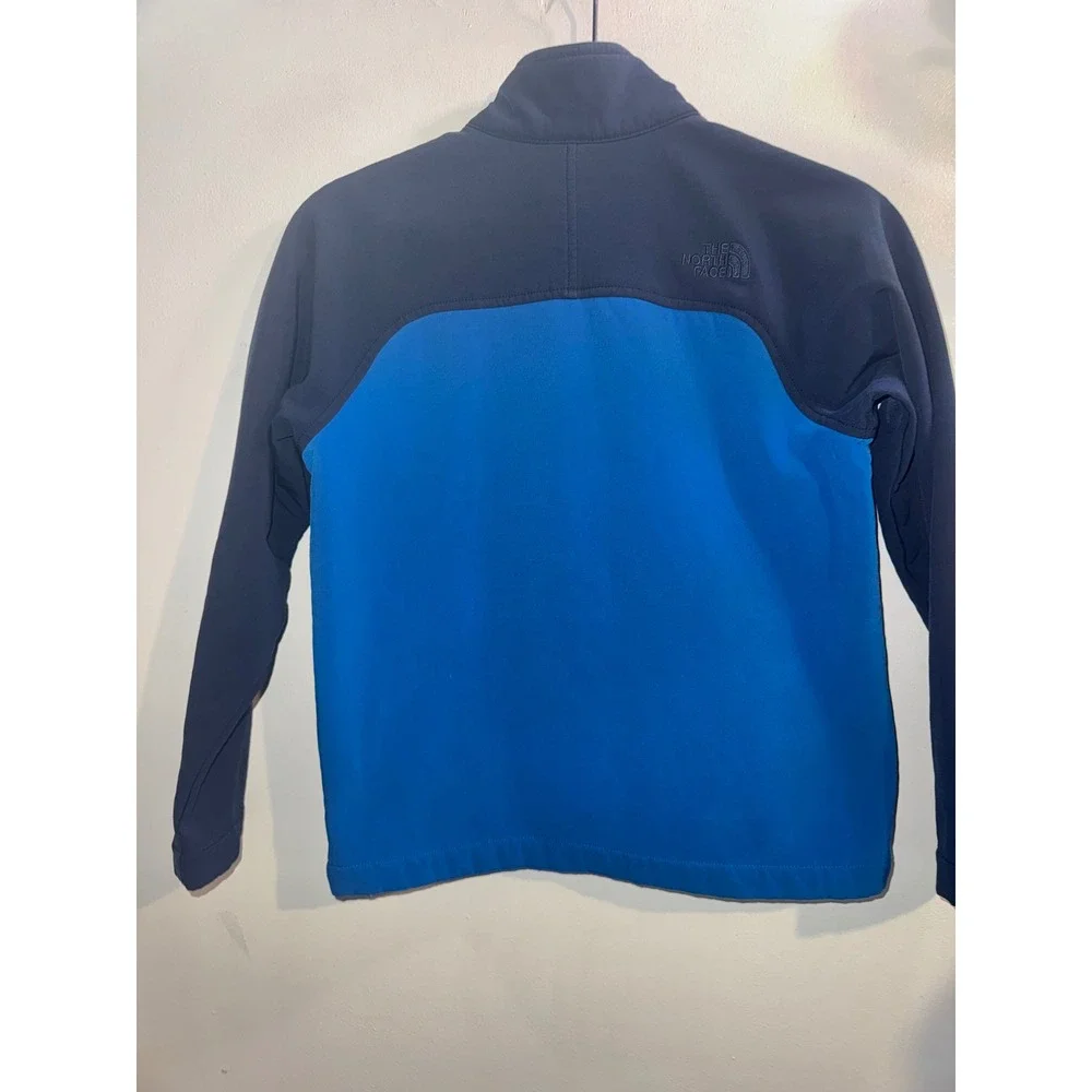 The North Face Kids Apex Bionic Softshell Jacket Blue Navy Full Zip Size M 10/12